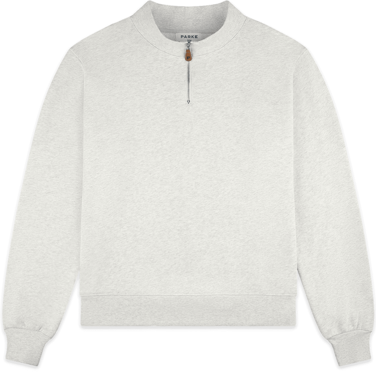 quarter zip mockneck -heather grey
