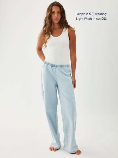 Elastic Denim Pant