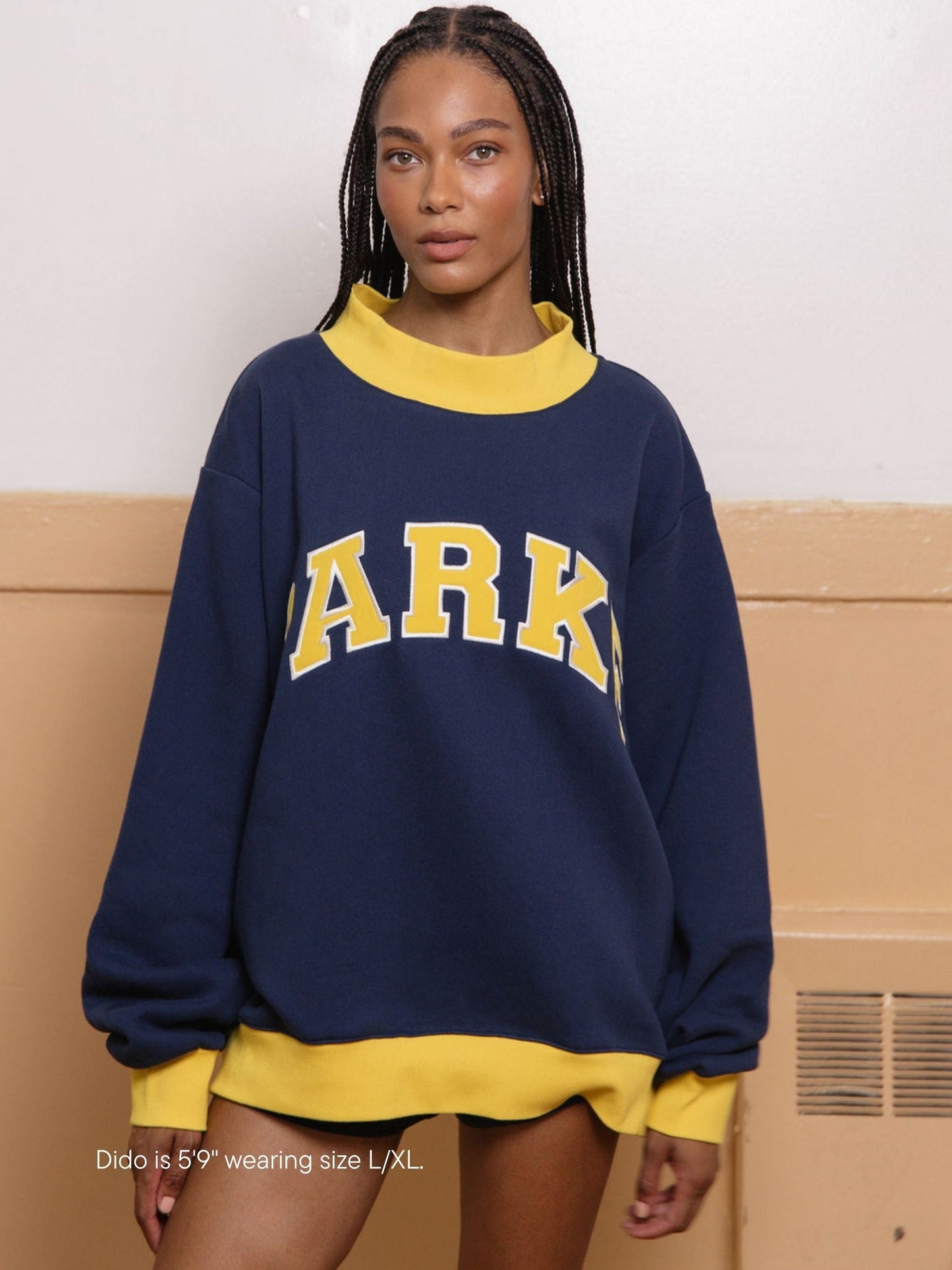 Two Tone Varsity Mockneck