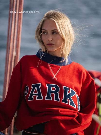 Two Tone Varsity Mockneck