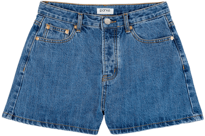 white 90s short flat -med wash
