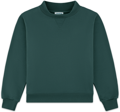 classic mockneck flat lay -new york green