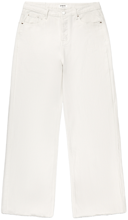 flat lay low rise baggy jean - white