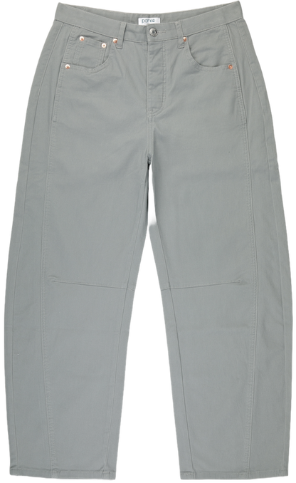 charcoal cotton twill horseshoe pant flat lay - charcoal