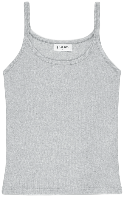 thin strap tank flat lay - grey 