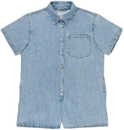 Short Sleeve Denim Romper