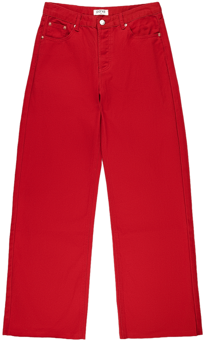 flat lay low rise baggy jean - washed red