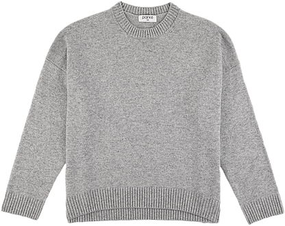 heather grey oversized pullover sweater flat lay -heather grey