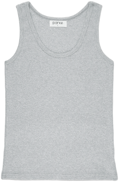 grey classic tank flat lay - grey
