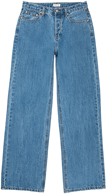 med wash classic straight jean flat lay -medium wash