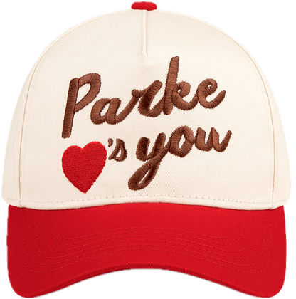 parke loves you hat -cream