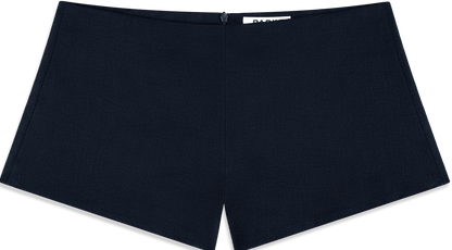 linen mini short-navy