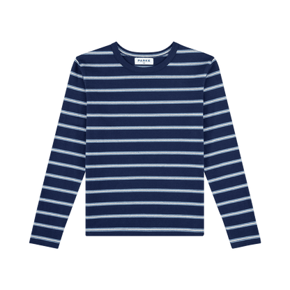 Maggie & Emma Long Sleeve Striped Tee -maggie stripe