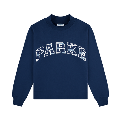 Maggie & Emma Heritage Varsity Mockneck -denim