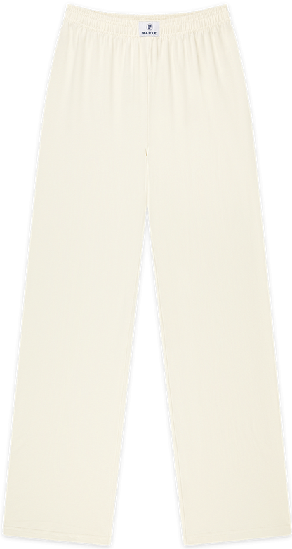 cotton boxer pant flat lay -cream
