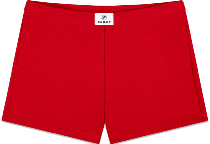 mini sweatshorts -firecracker