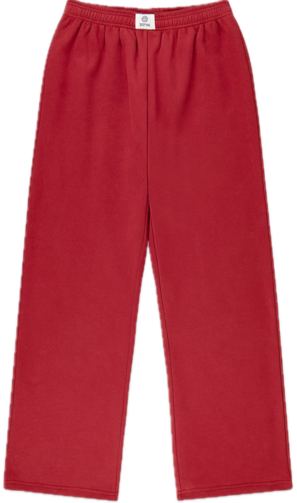 burgundy boxer sweat pant flat lay -burgundy