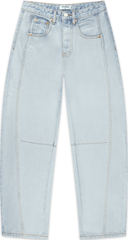 horseshoe jean flat lay -light wash