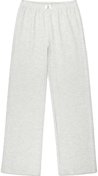 waffle boxer pant flat lay -heather grey