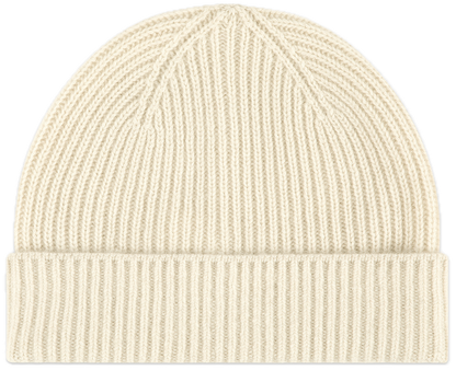 cream cashmere hat flat lay - cream