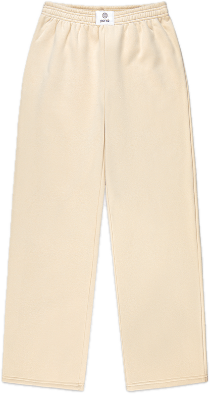buttercream boxer sweat pant flat lay -buttercream
