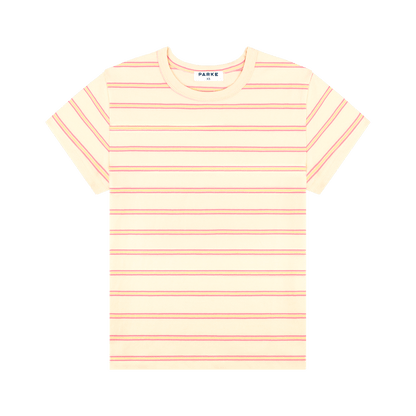 flat lay striped tee -cream stripe