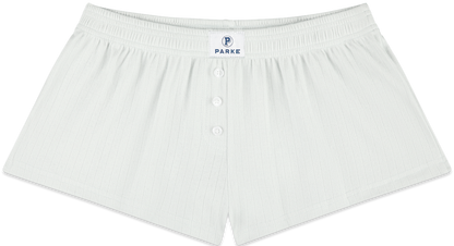 pointelle short flat lay -something blue