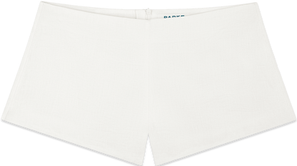 linen mini short-white