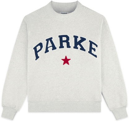 coastal star varsity mockneck flat lay -heather grey