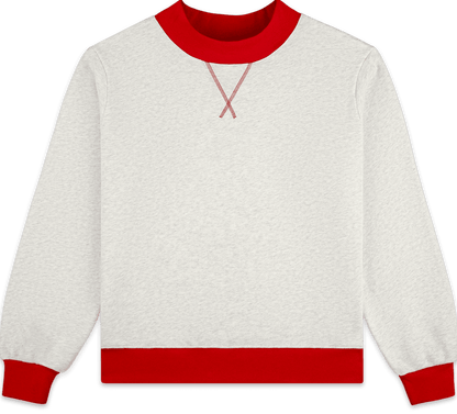 two tone classic mockneck -heather grey