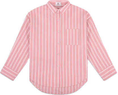dark pink stripe boyfriend button down -dark pink stripe