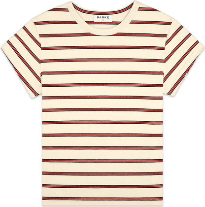 cotton tee -firecracker stripe