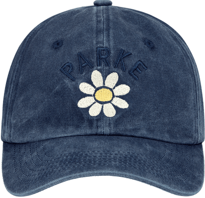 flower hat -navy