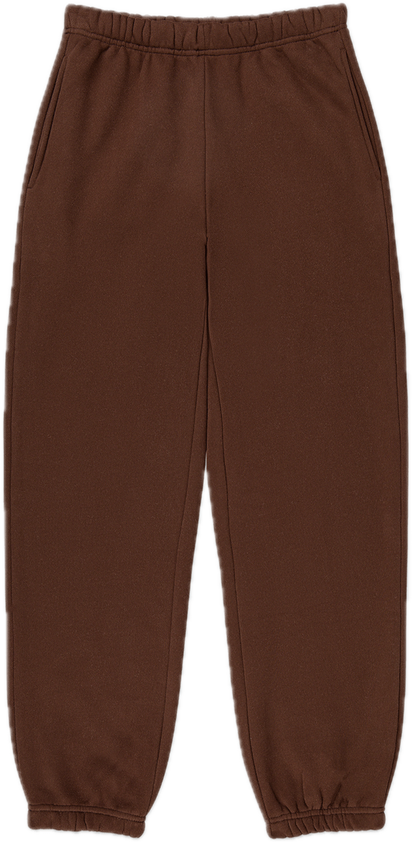 unisex sweats flat lay - chocolate