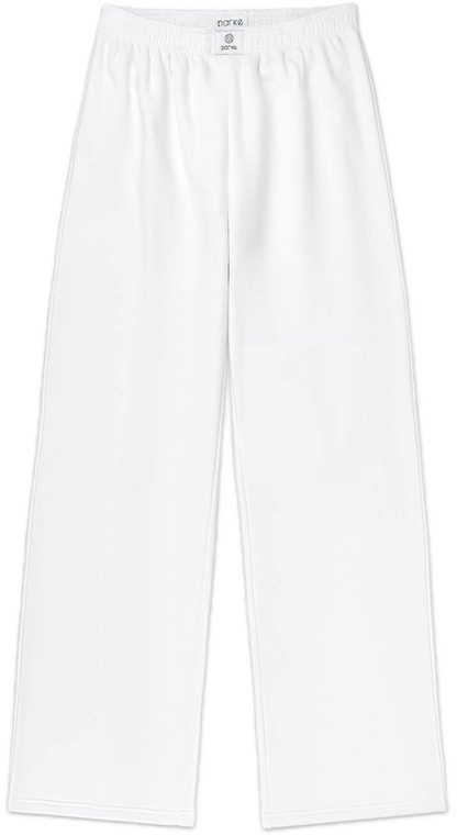 white boxer sweat pant flat lay -white
