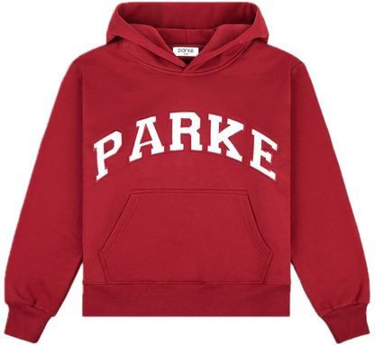 burgundy + white varsity hoodie -burgundy + white