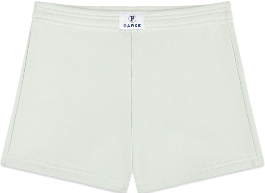 mini sweatshorts flat lay -something blue