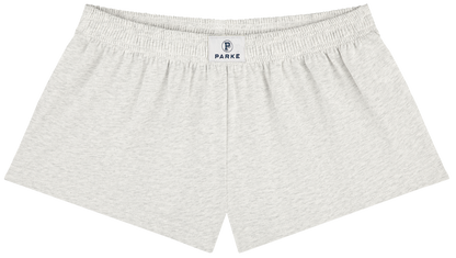 cotton boxer short flat lay -heather grey