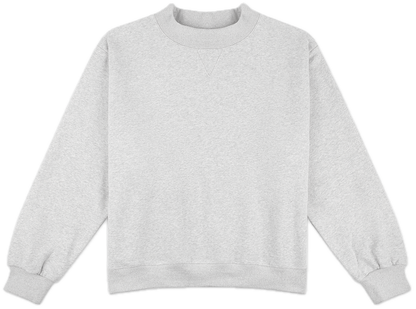 classic grey classic mockneck flat lay - classic grey