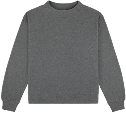 stormy waffle mockneck flat lay -stormy