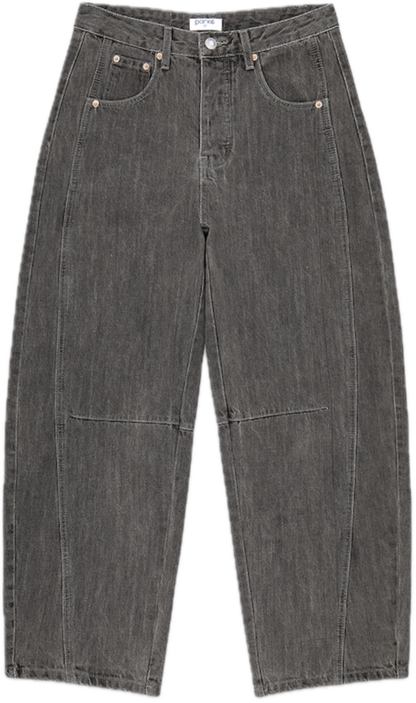 grey horseshoe jean flat lay -grey