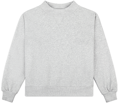 charcoal classic mockneck flat lay - charcoal