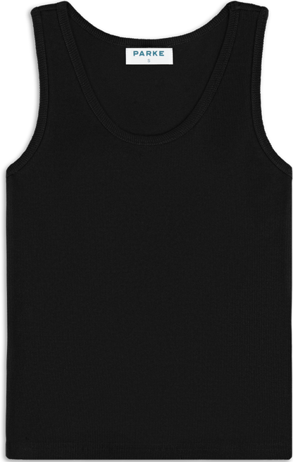 black classic tank flat lay -black