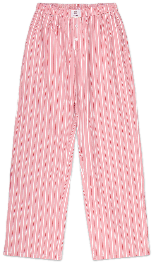 dark pink stripe frill boxer pant flat lay -dark pink stripe