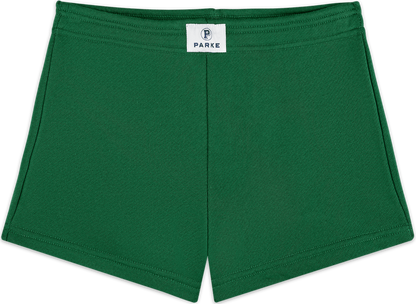 heritage mini sweatshorts flat lay -palms