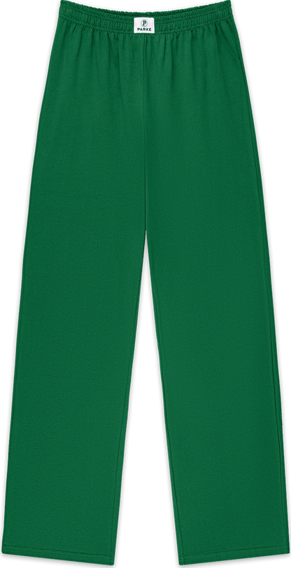 cotton boxer pants flat lay -palms