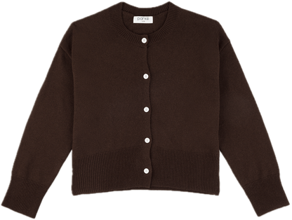 chocolate cardigan flat lay - chocolate