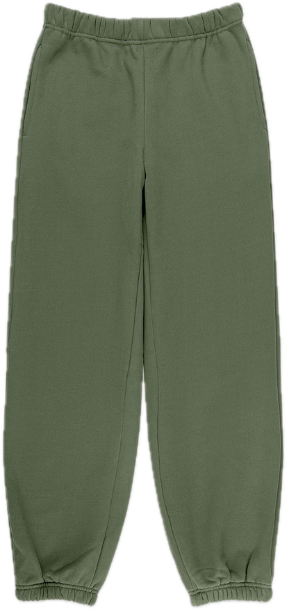 unisex sweats flat lay - hunter green