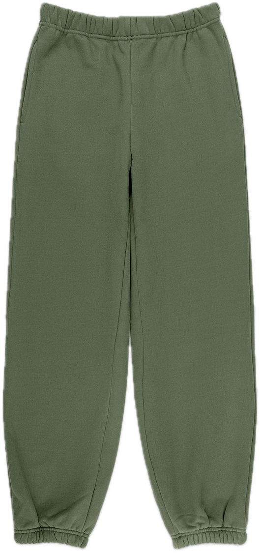 unisex sweats flat lay - hunter green